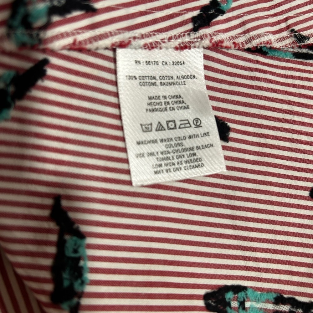 Anthropologie Maeve Bathing Beauty Dress Retro Swimmers Red Stripe Sz 14 - Picture 5 of 6